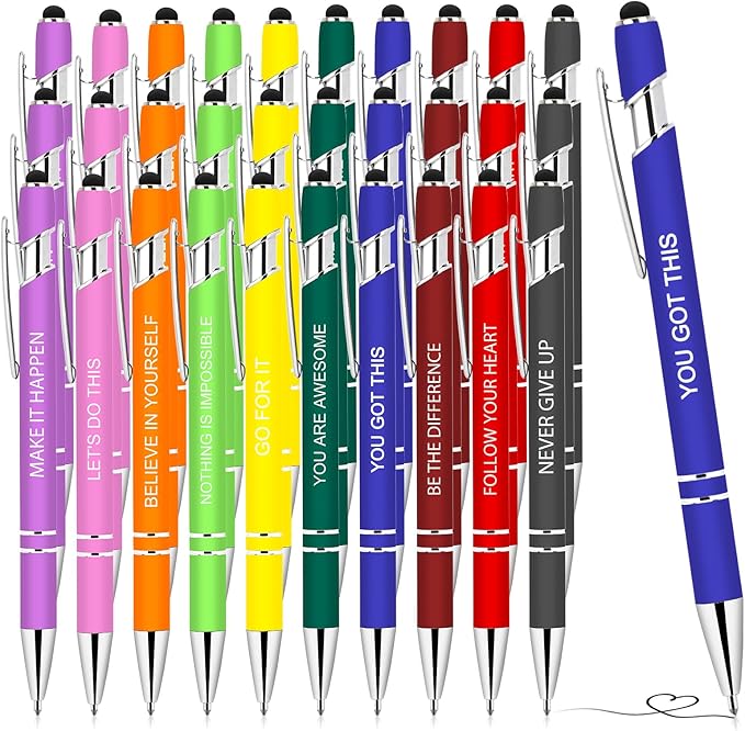 Greengines 30 Pieces Inspirational Pens, Motivational Ballpoint Pen - Image 9
