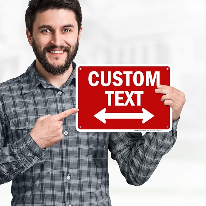 Custom Arrow, Custom Directional Sign, Two way Arrow, 7x10 Inches, Rust Free - Image 2