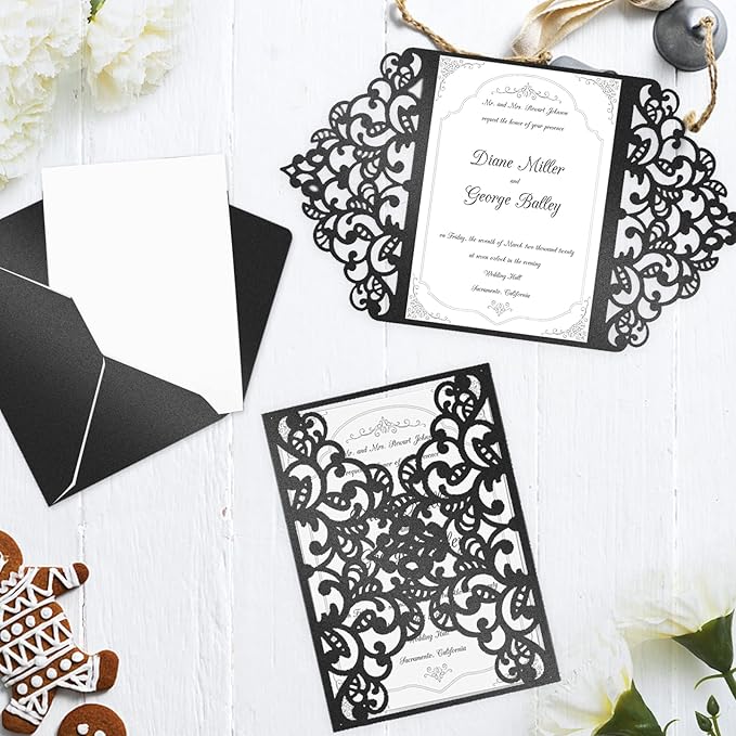 100 Sheets Black Shimmer Cardstock 8.5 x 11 Metallic Paper, Goefun 80lb - Image 6
