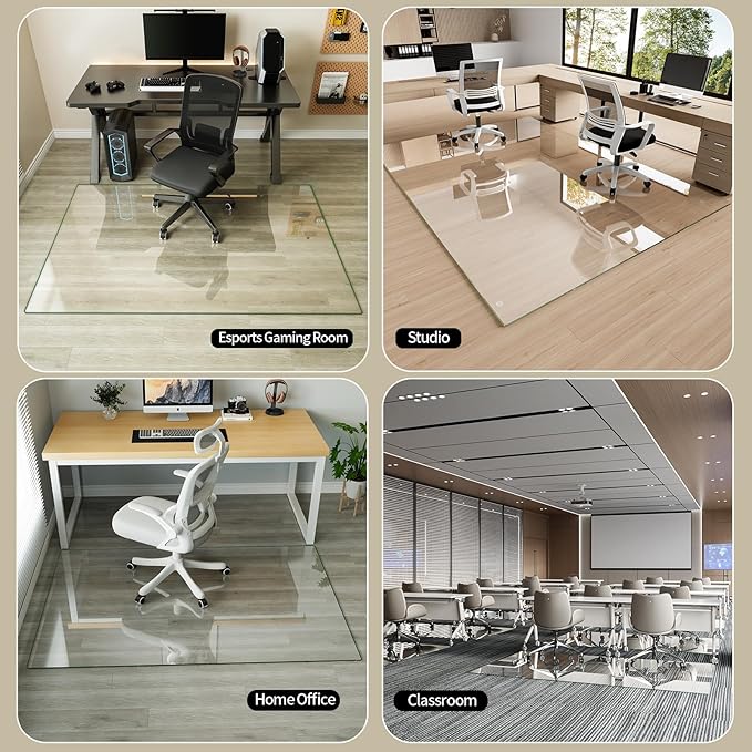 Koonmi Tempered Glass Chair Mat - Image 9