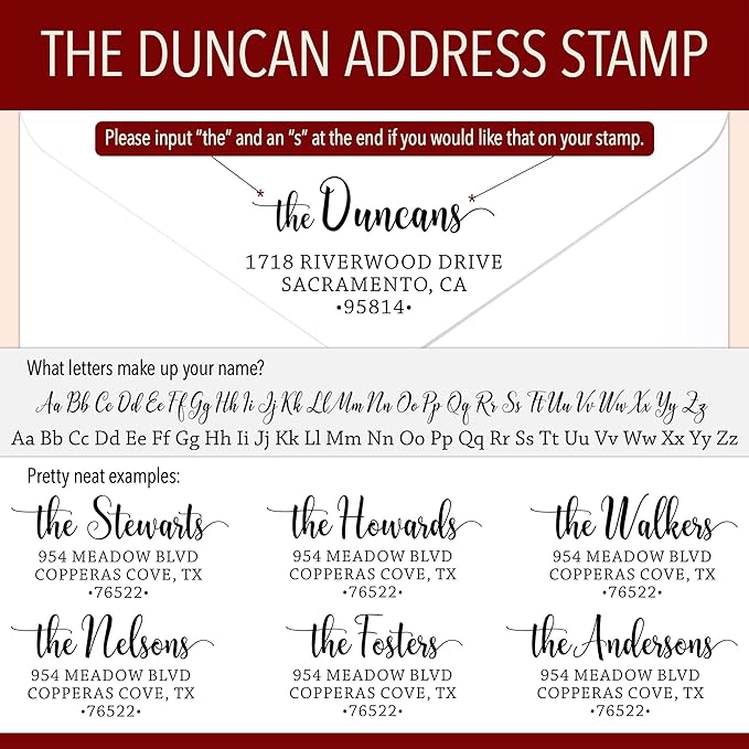 The Duncans Personalized Self-Inking Address Stamp | Envelope Return Address - Image 3