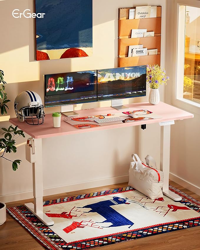 ErGear Height Adjustable Electric Standing Desk, 55 x 27.5 Inches Sit Stand up - Image 2