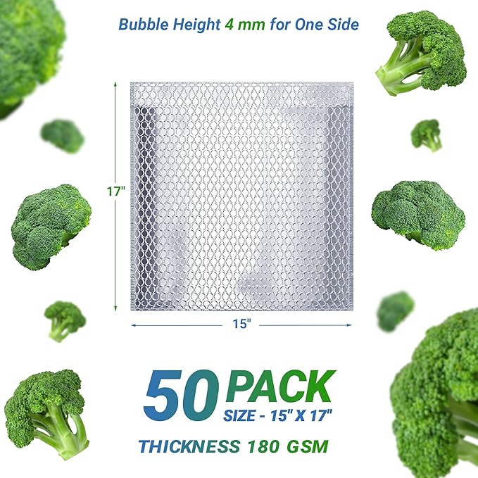 Amiff Silver Thermal Bubble Mailer, 15 x 17 Inches. 50 Pack Metallic Bubble - Image 2