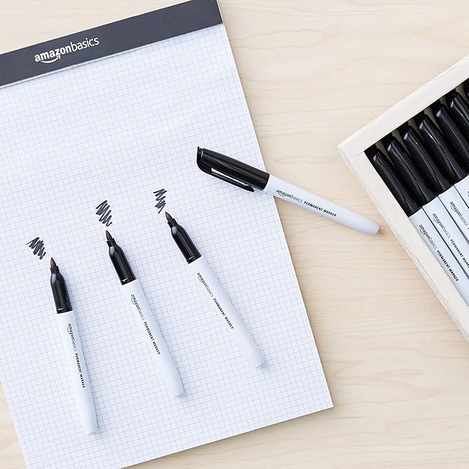 Amazon Basics Fine Tip Point Permanent Markers - Image 5
