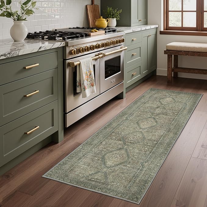 GENIMO Runner Rug 2x5 Non Slip Machine Washable Hallway Runner Rug, Low Pile - Image 3
