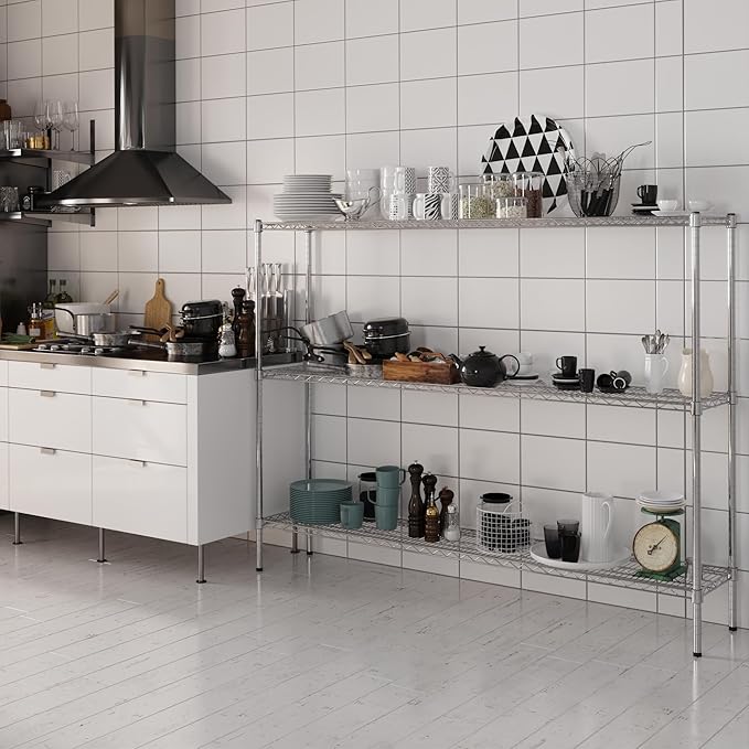Regal Altair 14" Deep x 72" Wide x 54" Height Wire Shelving Kit | 3-Tier | NSF - Image 2