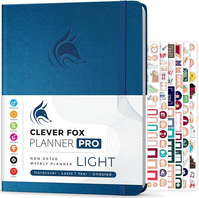 Clever Fox Planner PRO Light – Weekly & Monthly Life Planner to Increase by CleverFox
