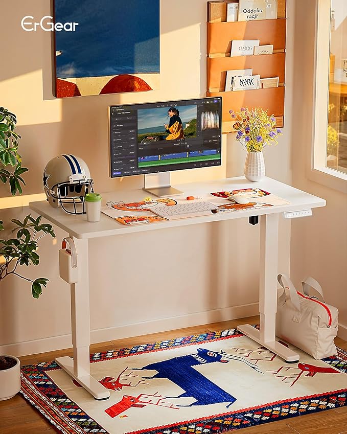 ErGear Electric Standing Desk, 44 x 24 Inches Height Adjustable Stand up Desk - Image 2