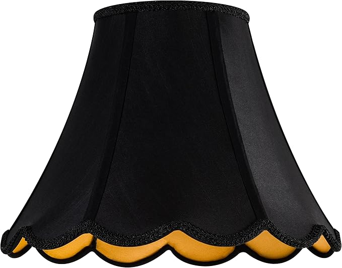 GOSO Scalloped Lamp Shades Set of 1 Medium Black Replac, Braids - Image 9