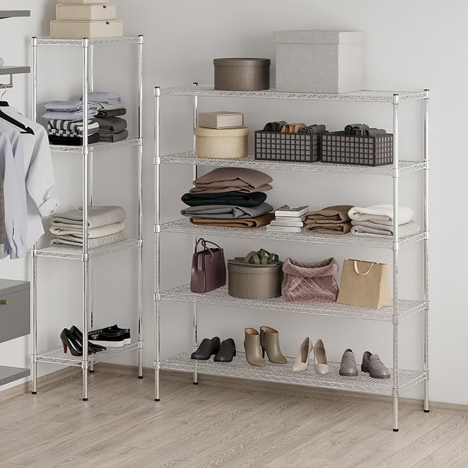 Regal Altair 18" Deep x 54" Wide x 64" Height Wire Shelving Kit | 5-Tier | NSF - Image 7