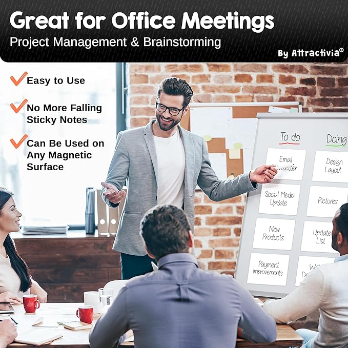 Attractivia Dry Erase Magnetic Labels 7.3 x 5.6 in, Dry Erase Magnets, - Image 5