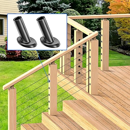 BLIKA 40 Pack 25 30 35 Degree 1/8" Black Cable Railing Angle Beveled Protector - Image 6