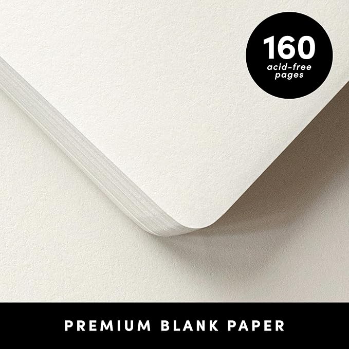 PAPERAGE Blank Journal Notebook, 160 Pages, Medium 5.6 inches x 8 inches - Image 4