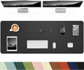 Leather Desk Pad Protector, Large Desk Mat, Mouse Pad, Non-Slip PU Leather Desk by cebowa