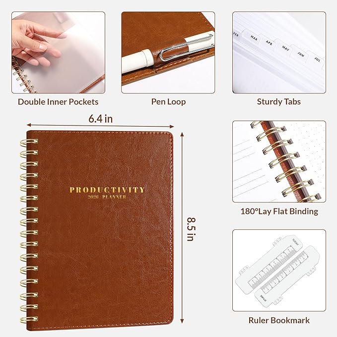 SUNEE 2026 Planner 5.9" x 8.3" – Dated Productivity Planner - Image 5