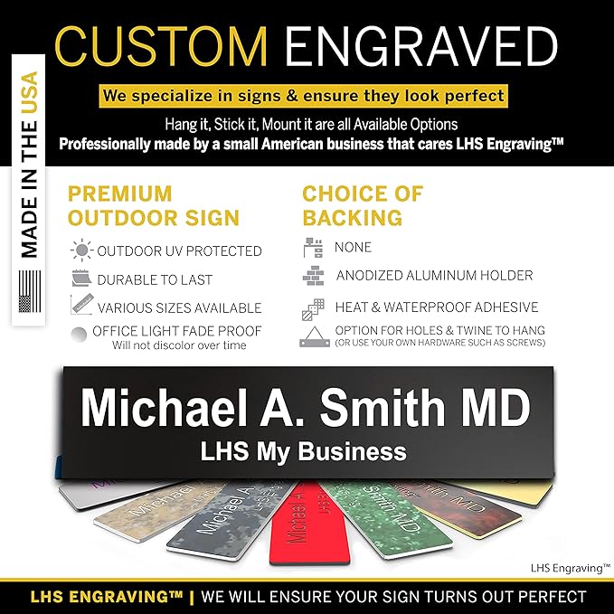 Personalized Name Plate with Choice of Mounting - Image 2