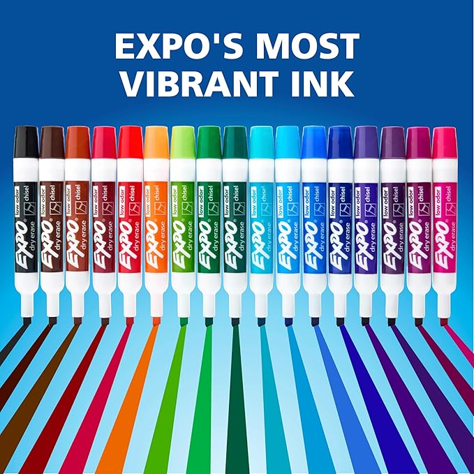 EXPO Dry Erase Markers, Low Odor Ink, Chisel Tip, Essential Supplies - Image 5
