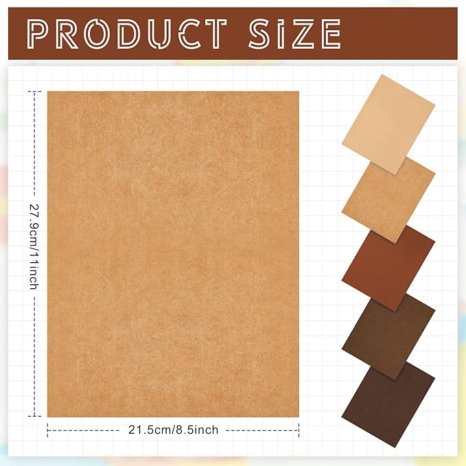 Sinmoe 40 Sheets 5 Shades Cardstock Paper 8.5 x 11 Inches 180gsm Solid Core - Image 2
