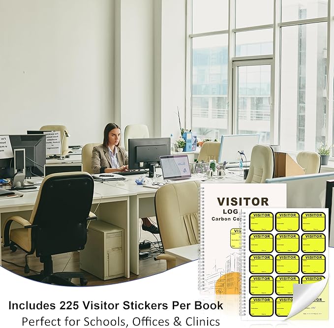 2 Pack of Visitor Badges Registry Log - Image 7