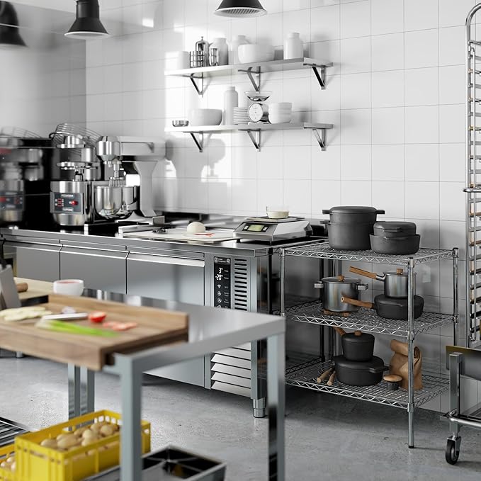 Regal Altair 21" Deep x 30" Wide x 34" Height Wire Shelving Kit | 3-Tier | NSF - Image 8