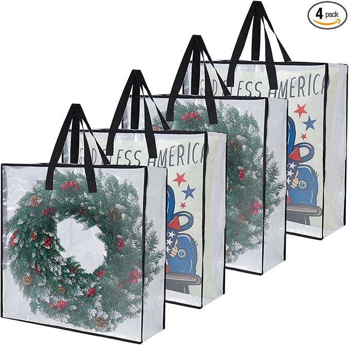 PWRSC 4-Pack Clear Heavy Duty Moving Bags and Storage Bags, 25 Gallon Large by Unknown