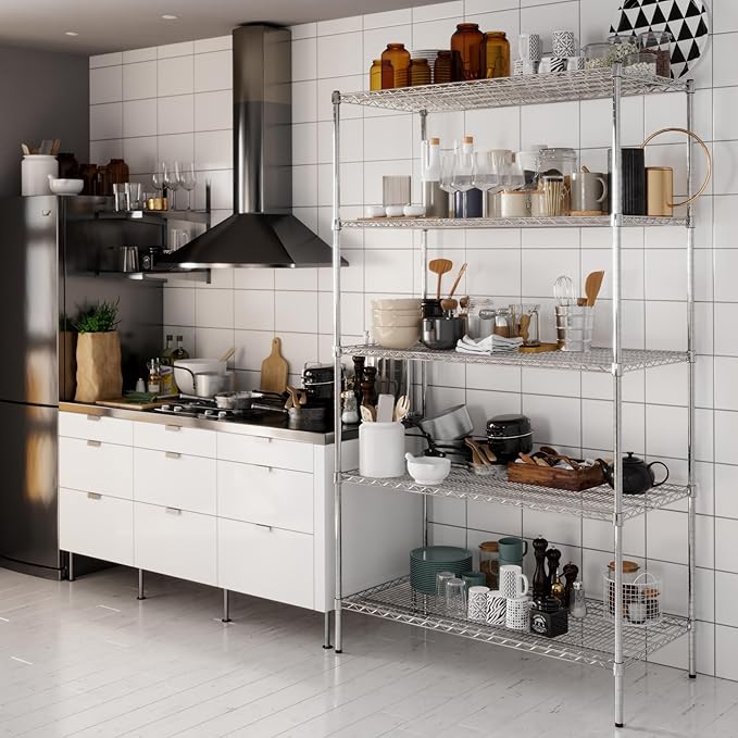 Regal Altair 24" Deep x 48" Wide x 86" Height Wire Shelving Kit | 5-Tier | NSF - Image 8