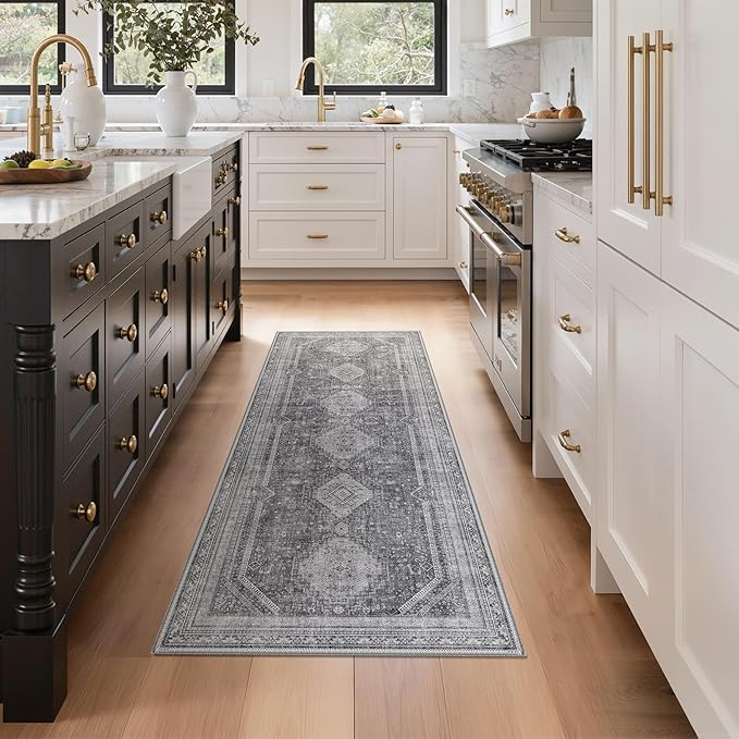 GENIMO Runner Rug 2x5 Non Slip Machine Washable Hallway Runner Rug, Low Pile - Image 3