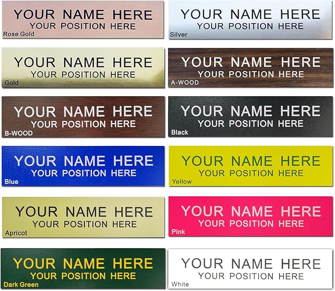 Personalized Office Name Plate 2"x 8" Customize Wall Door Sign NamePlate by Icomecn