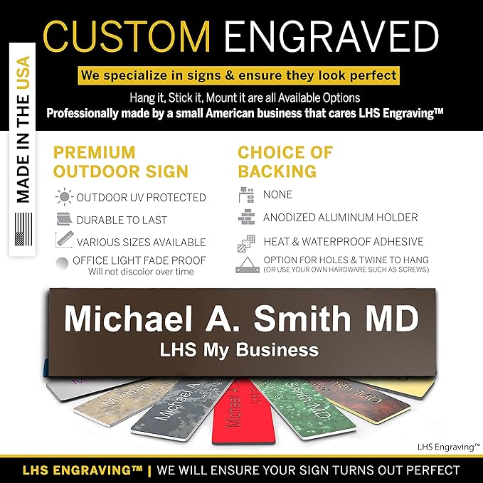 Custom Name Plate with Choice of Mounting - Image 2
