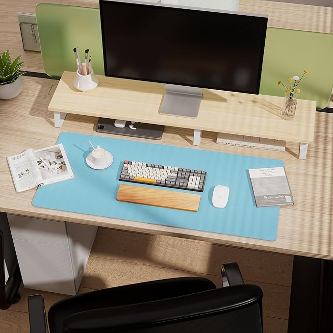 Aothia Double-Sided Desk Pad – 35.4" x 15.7" Leather Desk Mat - Image 5