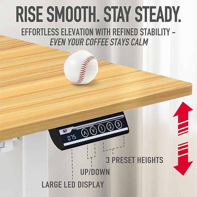 SHW 48-Inch Electric Height Adjustable Standing Desk - Image 7
