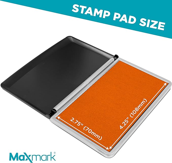 MaxMark Large Orange Stamp Pad - Image 3
