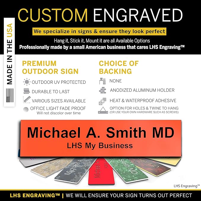 Personalized Name Plate with Choice of Mounting - Image 2