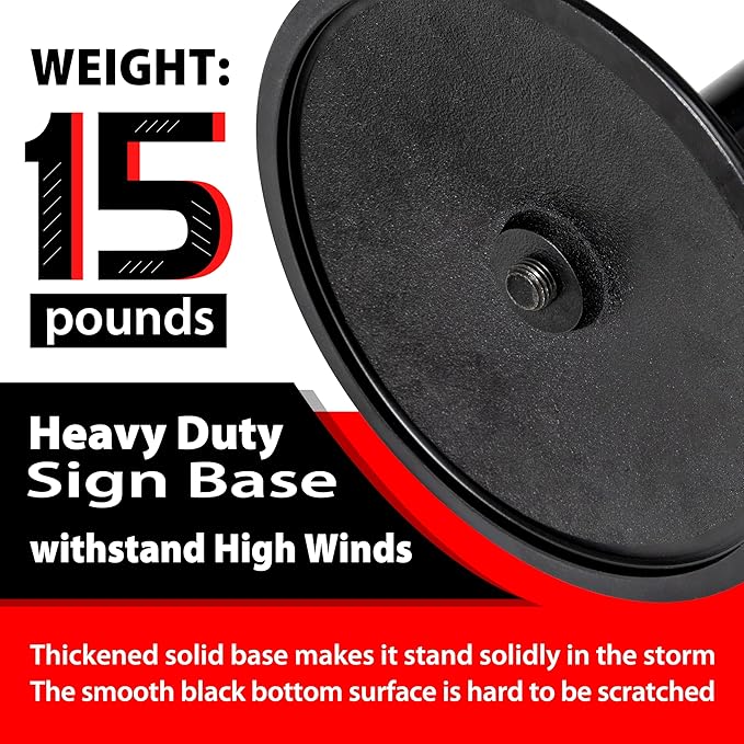 VAIIGO 2Pack Heavy Duty Cast Iron Sign Stand - Image 3