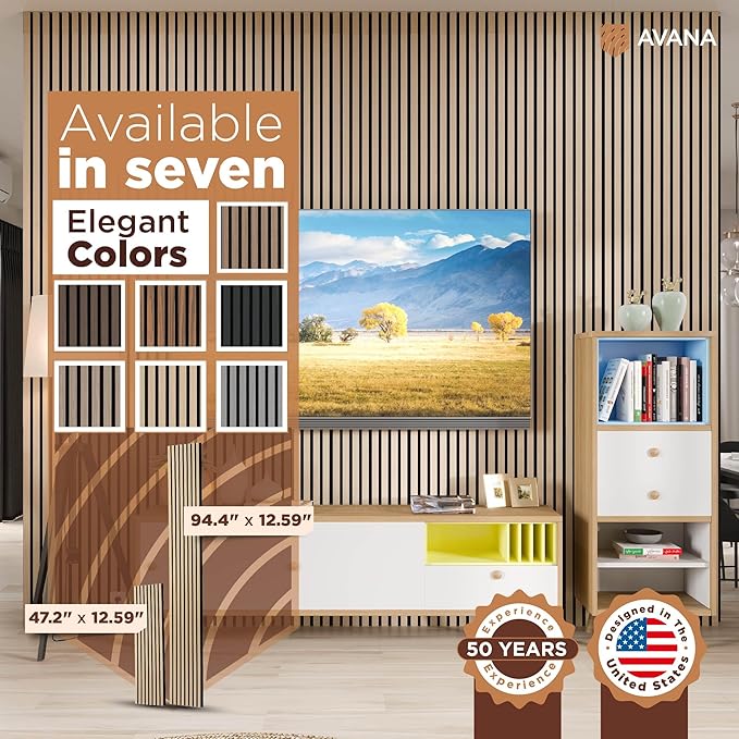 Avana Acoustic Wood Wall Panels – 47.2 X 12.6 White Oak Acoustic Panels 2 PCs – - Image 7