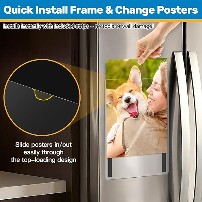 Magnetic Sign Holder 11 x 17, 20 Pack Rigid Magnetic Paper Holder Poster - Image 5