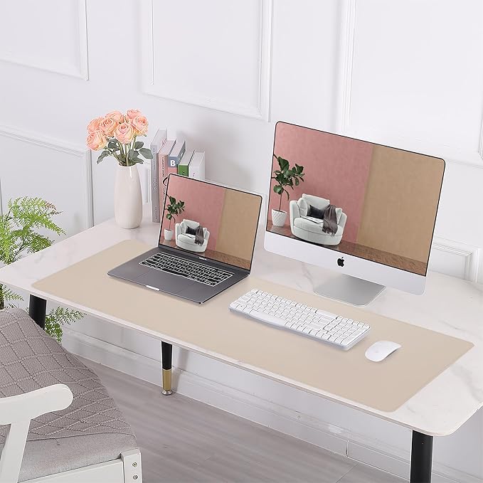 Leather Desk pad Protector, Large Desk mat - Image 7