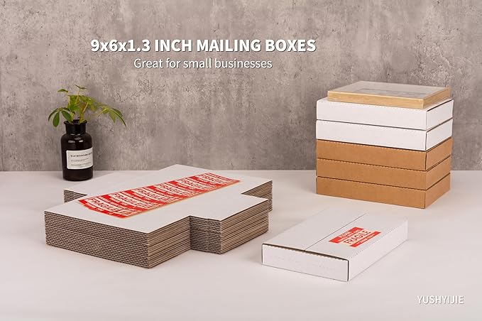YUSHYIJIE 50 Pack 9x6x1.3 inch Small Shipping Boxes - Image 2