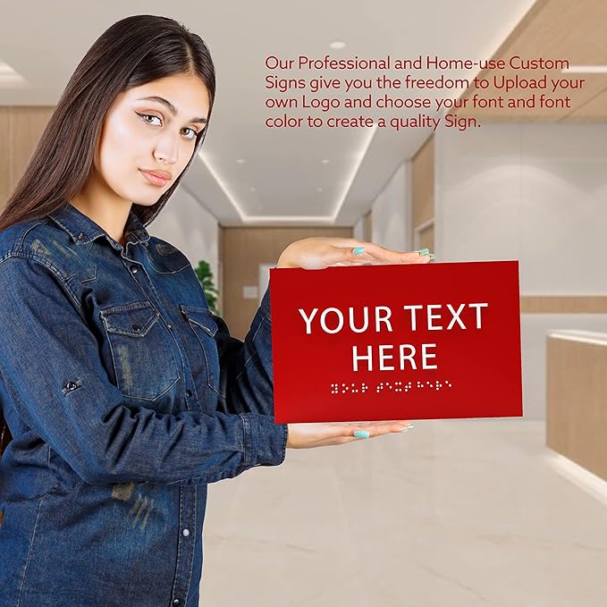 6" X4" Personalized Custom Sign- Tactile Graphics Grade 2 Braille Text | ADA - Image 5
