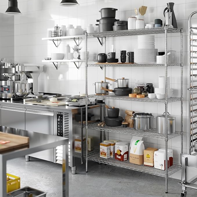 Regal Altair 18" Deep x 48" Wide x 74" Height Wire Shelving Kit | 5-Tier | NSF - Image 6