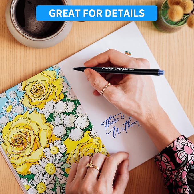 huesamhi Journal Planner Pens 36 Vibrant Colors, 0.4mm Fine Point Markers - Image 4