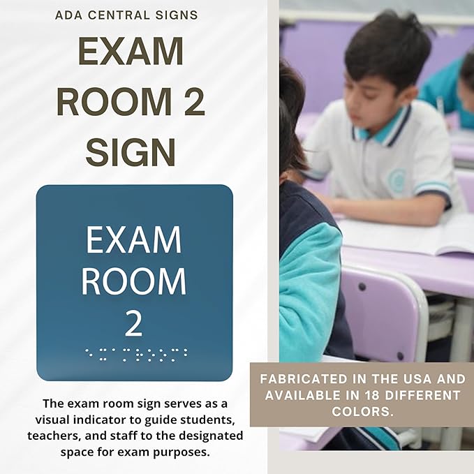 6" X6" Exam Room 2 Sign - Image 6