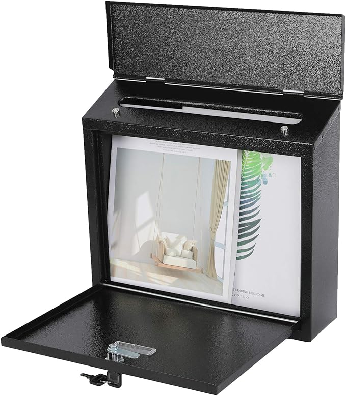 xydled Mail Boxes with Key Lock, Locking Mailbox Wall Mounted, Security Mailbox - Image 5