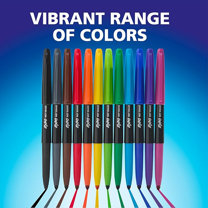 EXPO Wet Erase Markers, Semi-Permanent, Fine Tip, Organizing - Image 6