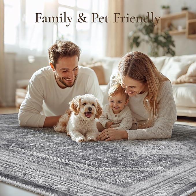 GENIMO Runner Rug 2x5 Non Slip Machine Washable Hallway Runner Rug, Low Pile - Image 5