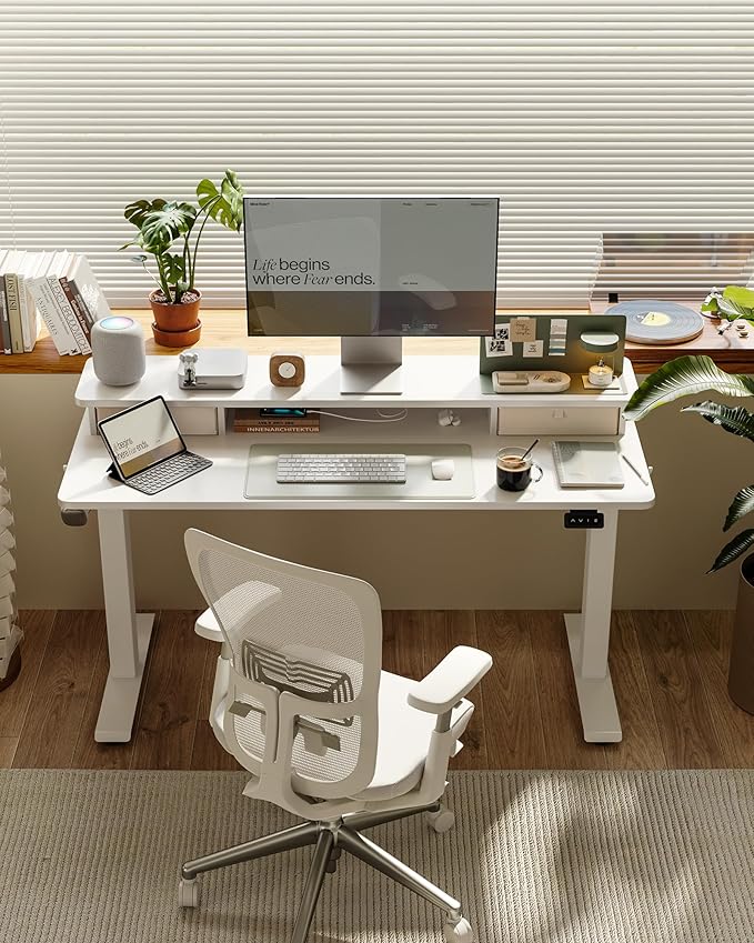 FEZIBO 55 x 24 Inch Height Adjustable Electric Standing Desk - Image 3