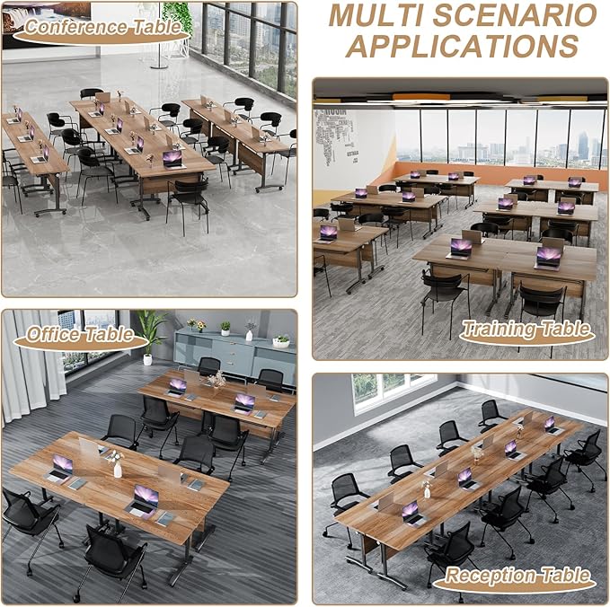 WYMHYZ Conference Table Flip Top Mobile Conference Room Tables, Folding - Image 6