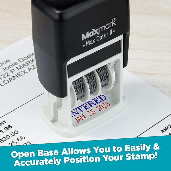 MaxMark Self-Inking Rubber Date Office Stamp - Image 5