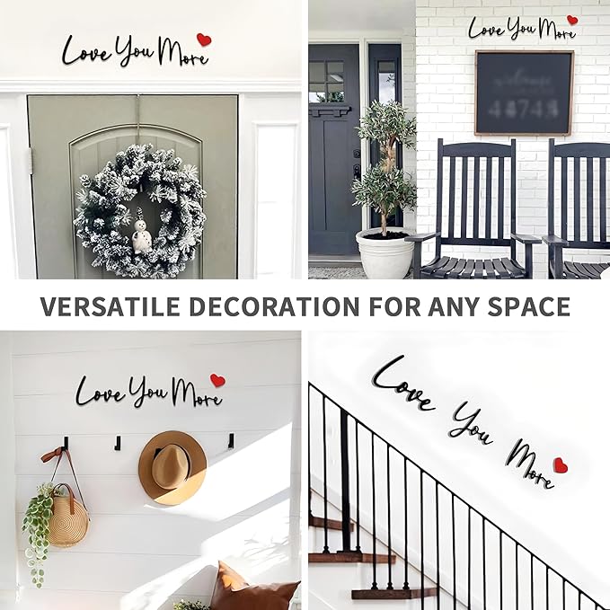 Love You More Wood Sign Home Decor Boho Decor Wall Decor Express Love and Warm - Image 6