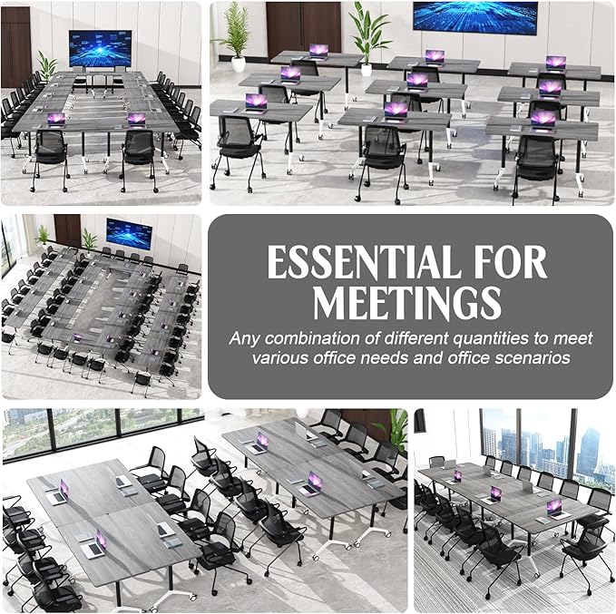 Conference Table, 55.1''Folding Conference Room Table - Image 6